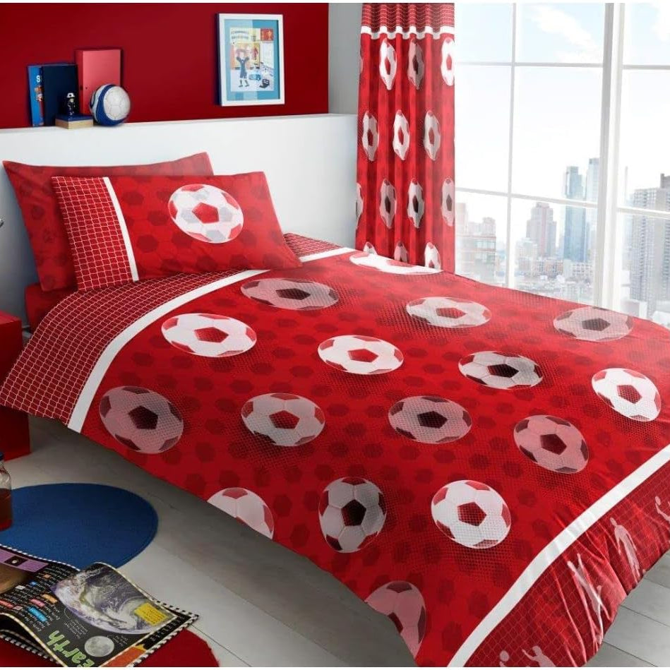 Football Goals Red | Duvet Cover Set | Sheet Set