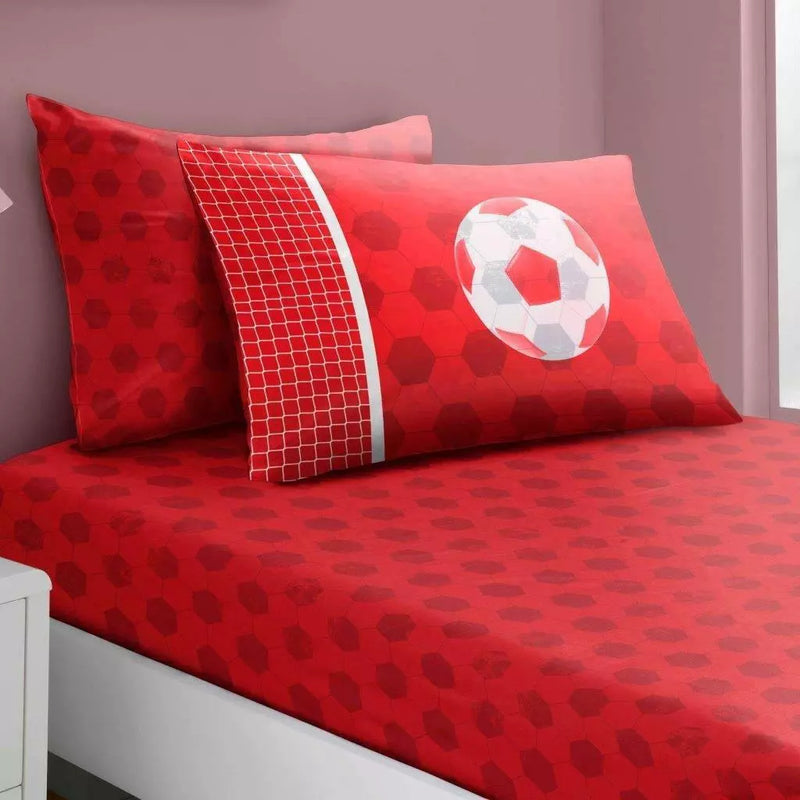 Football Goals Red | Duvet Cover Set | Sheet Set