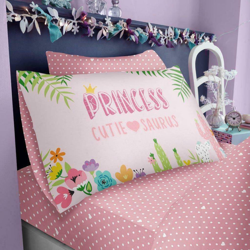 Cutie Saurus Pink | Duvet Cover Set | Sheet Set