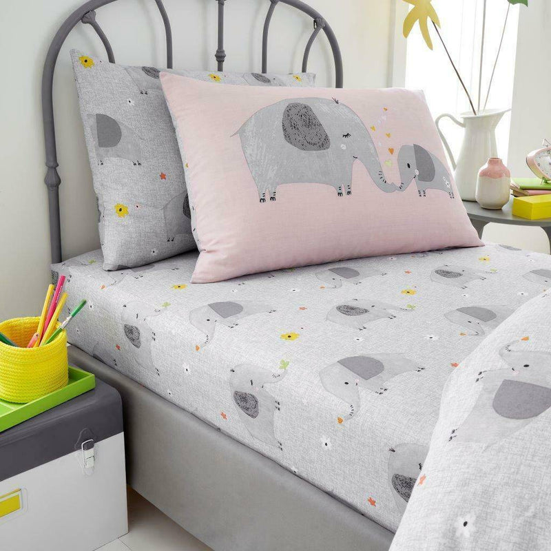 Elephant Friends Blush Pink | Duvet Cover Set | Sheet Set