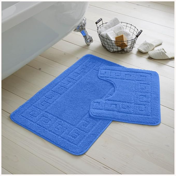 Greek Non-Slip Bath Mat Set  | 23 Colours Available