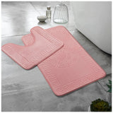 Greek Embossed Memory Foam Bath Mat Set | 12 Colours