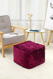 burgundy crushed velvet beans bag