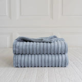 chunky cord ribbed throw silver