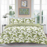 ellie printed duvet set green
