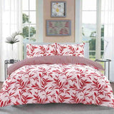 ellie printed duvet set red