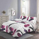 Feather Printed Duvet Cover Set