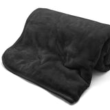 faux fur mink throw black