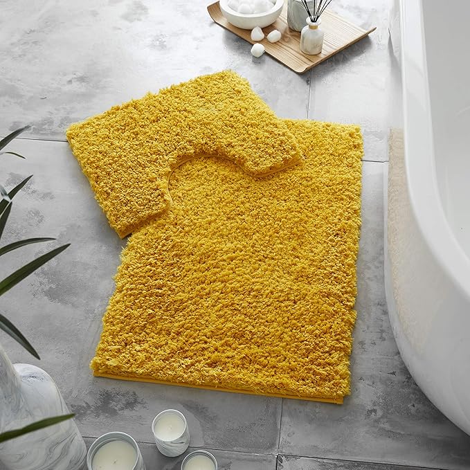 Zero Twist Non Slip Bath Mat Set  | 12 Colours Available