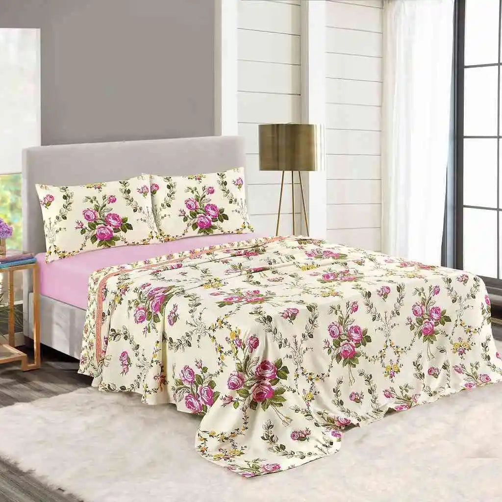 flannel olivia sheet set pink