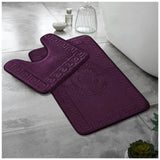 Greek Embossed Memory Foam Bath Mat Set | 12 Colours