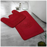 Greek Embossed Memory Foam Bath Mat Set | 12 Colours