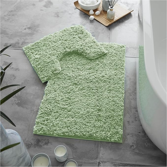 Zero Twist Non Slip Bath Mat Set  | 12 Colours Available
