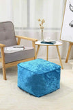 teal crushed velvet beans bag