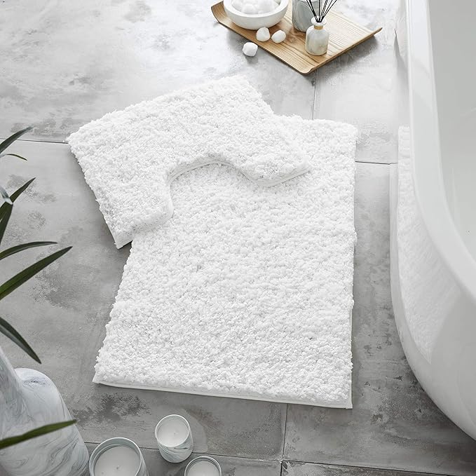 Zero Twist Non Slip Bath Mat Set  | 12 Colours Available