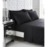200tc egyptian cotton fitted sheet black