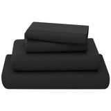 poly cotton sheets set black