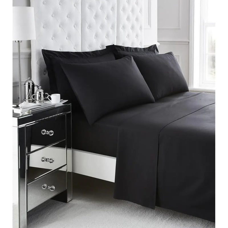 200tc egyptian cotton pillowcases black