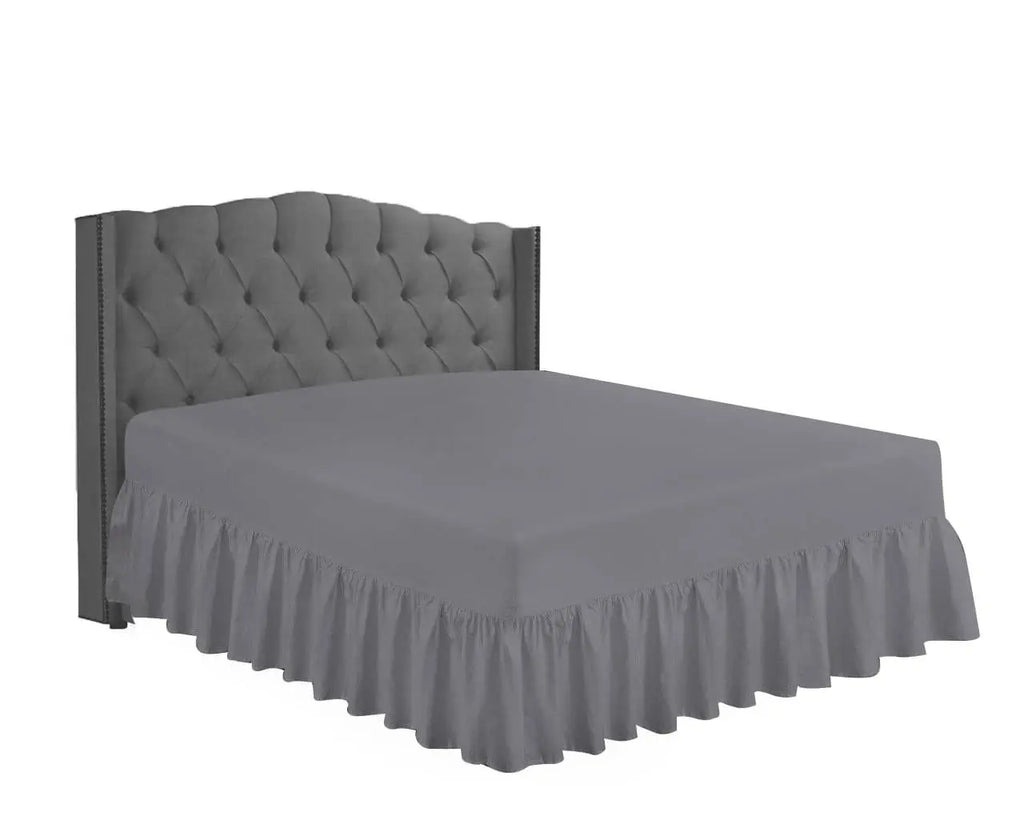 easy iron pc valance sheets grey