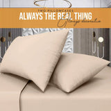 easy iron poly cotton pillow cases latte