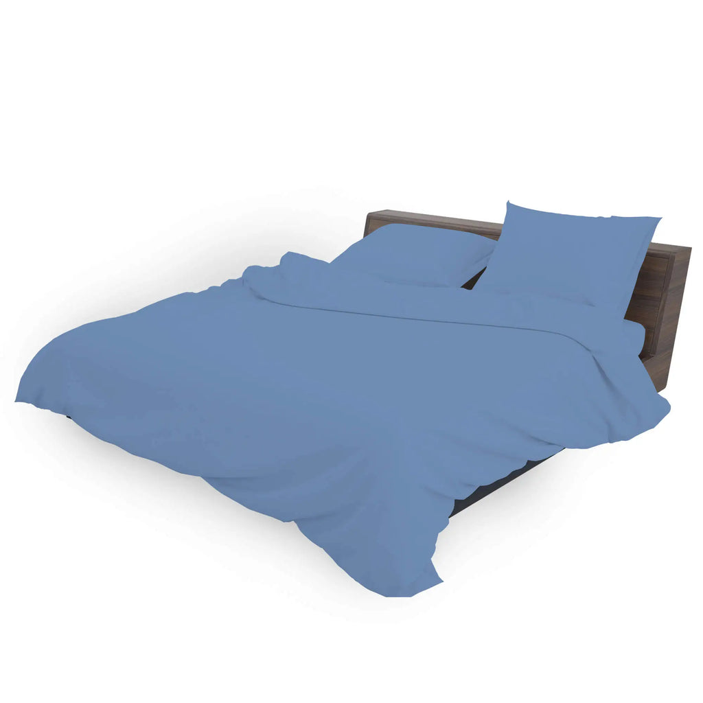Easy Iron PC duvet cover midblue