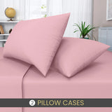 easy care poly cotton pillow cases pink