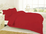 easy care poly cotton duvet cover set red
