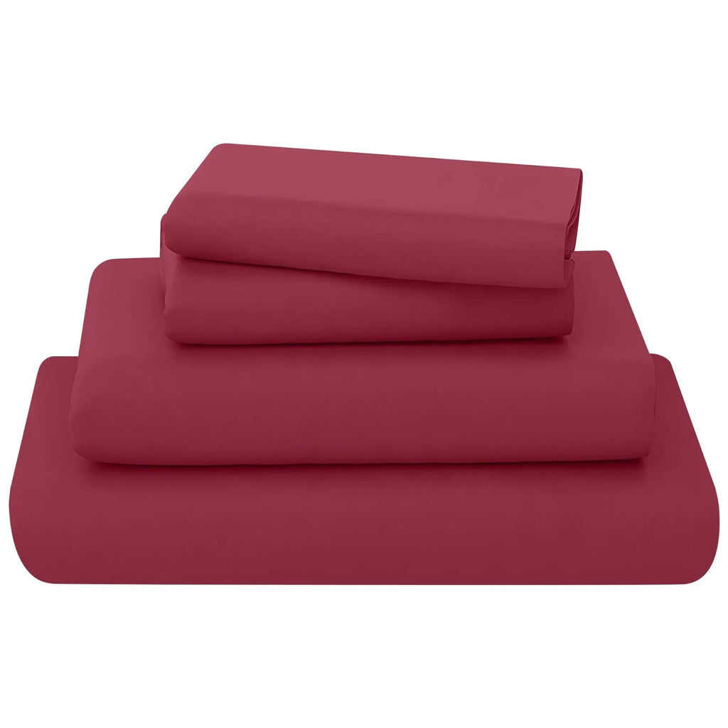 easy care flat sheet red