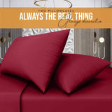 easy iron poly cotton pillow cases red