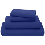 poly cotton sheets set royalblue