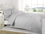 easy care poly cotton duvet cover set silver