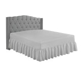 easy iron pc valance sheets silver