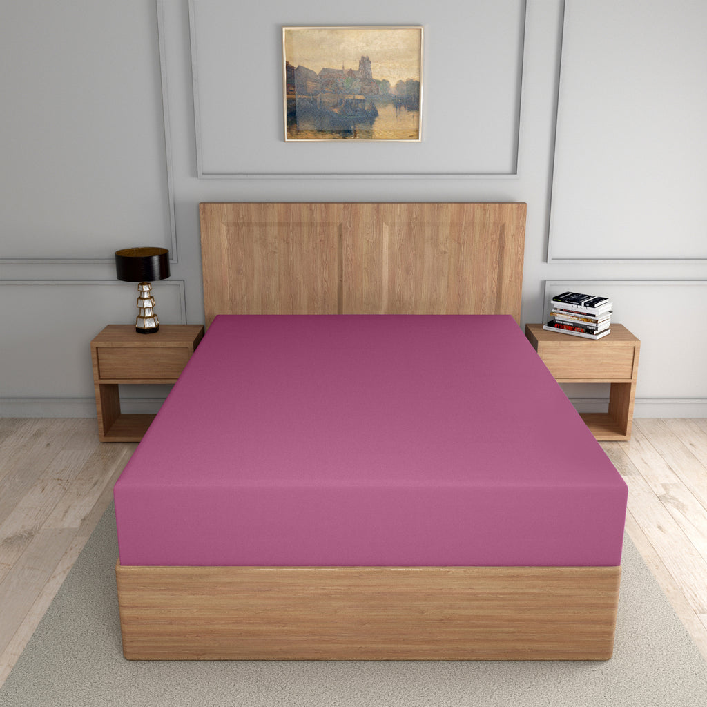 easy care PC fitted sheet fuchsia