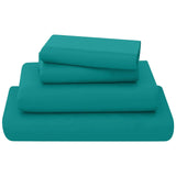 poly cotton sheets set teal