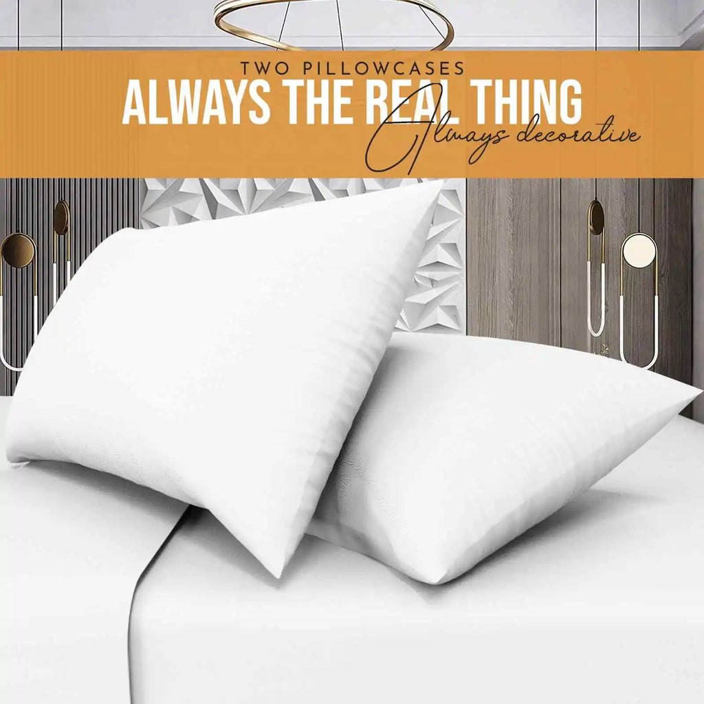 easy iron poly cotton pillow cases white