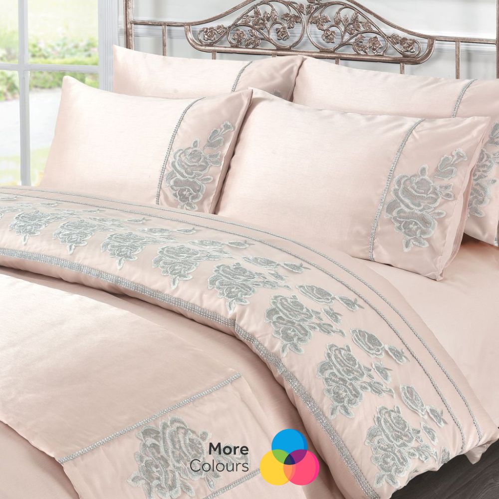 Amara Embroidered Duvet Cover Set | 2 Colours