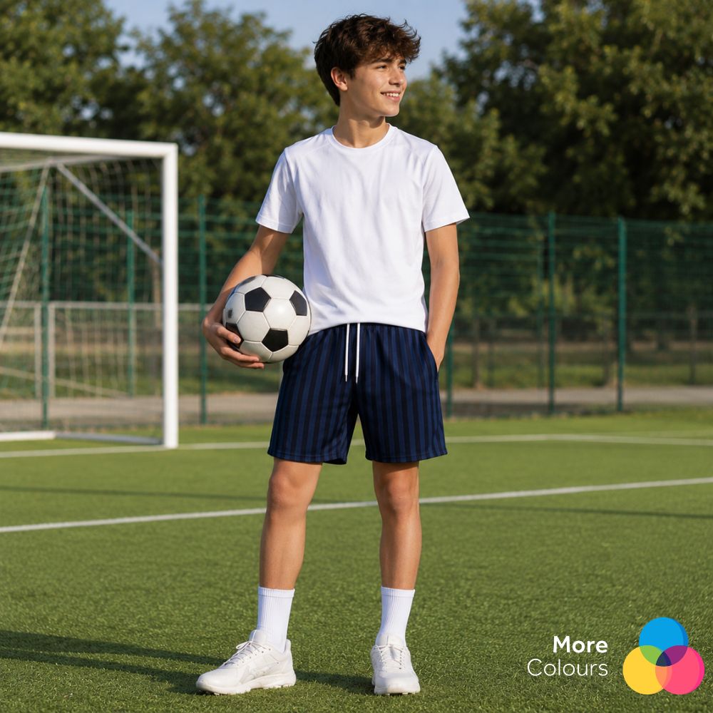 Boys PE Shadow Stripe Sports Shorts | 7 Colours