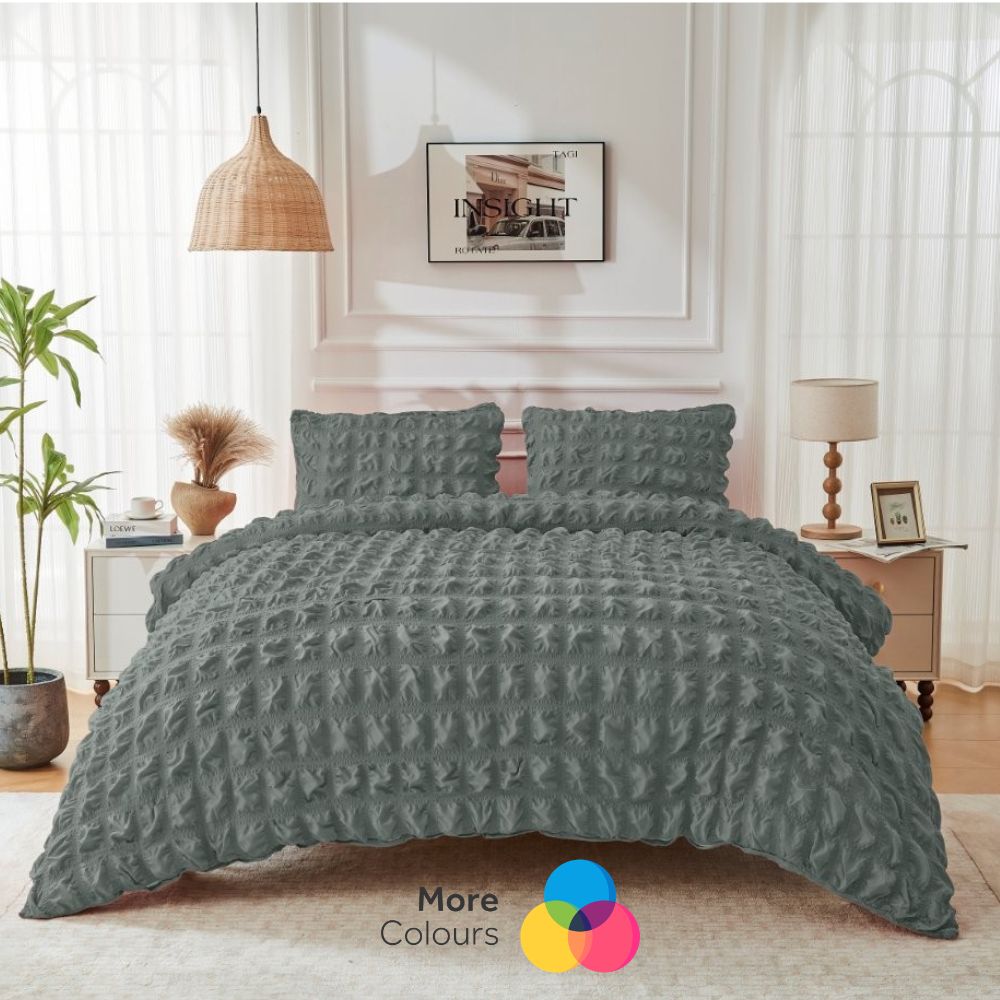Seersucker Ripon Duvet Cover Set | 6 Colours