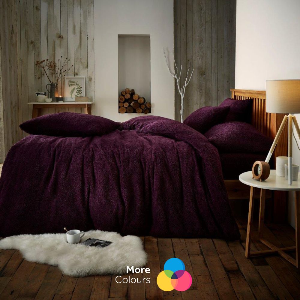 Plain Teddy Bear Duvet Cover Set | 14 Colors