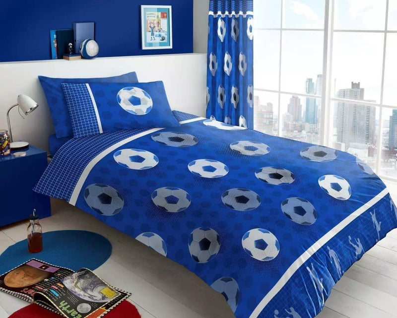 Football Goals Blue | Duvet Cover Set | Sheet Set
