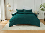 Green / Dark Green Coverless Duvet & Pillowcases Set | TOG 10.5