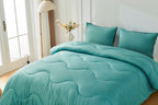 Green / Dark Green Coverless Duvet & Pillowcases Set | TOG 10.5