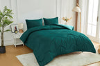 Green / Dark Green Coverless Duvet & Pillowcases Set | TOG 10.5