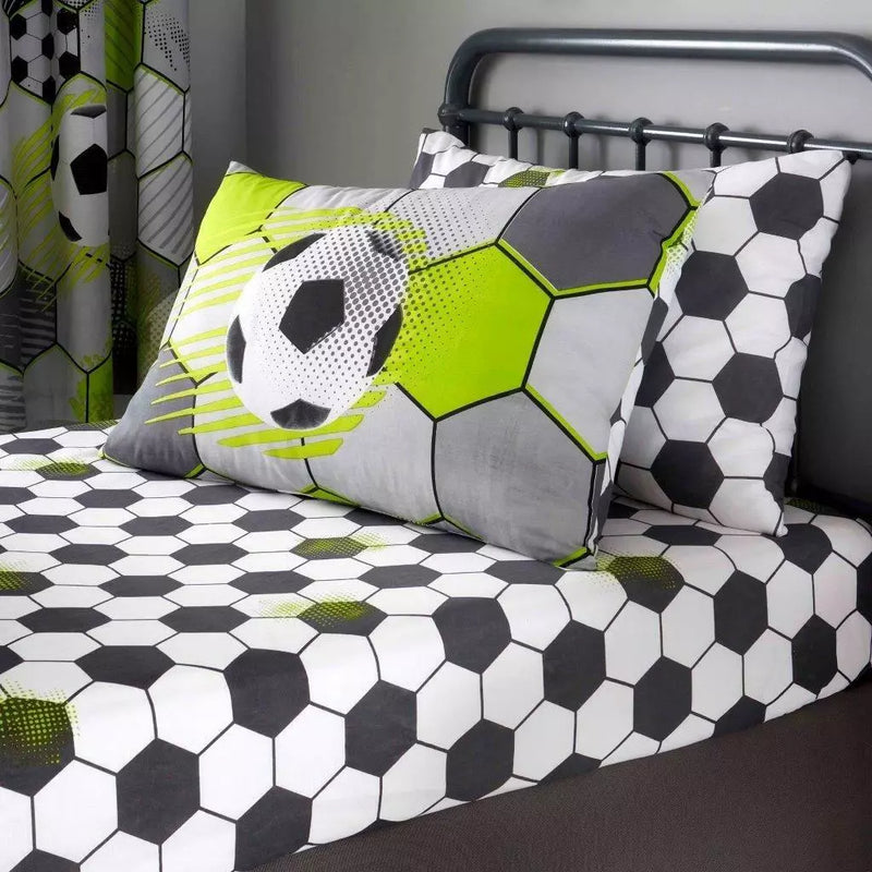 Football Stamp Grey | Duvet Cover Set | Sheet Set