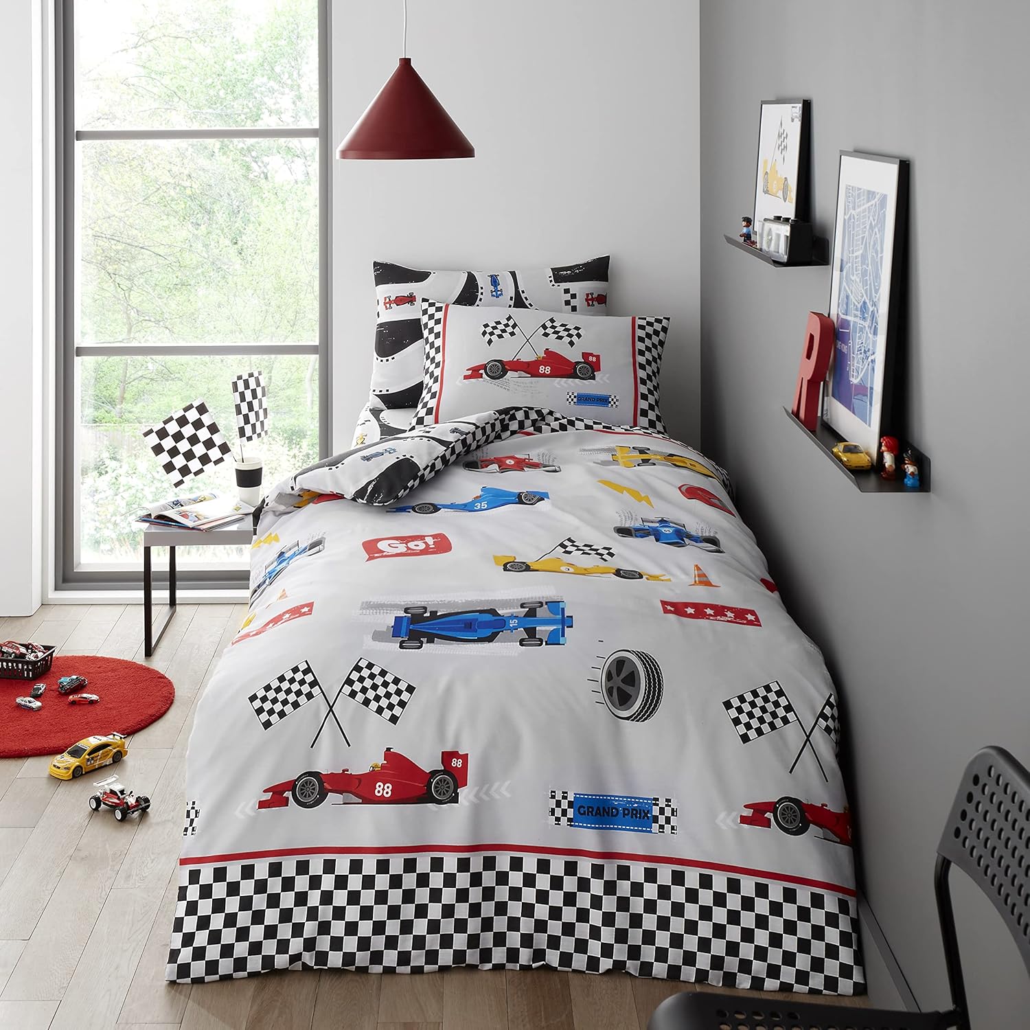 Racing Cars Grey | Duvet Cover Set | Sheet Set