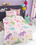 Cutie Saurus Pink | Duvet Cover Set | Sheet Set