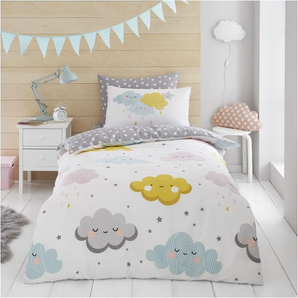 Happy Clouds Multi | Duvet Cover Set | Sheet Set