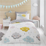 Happy Clouds Multi | Duvet Cover Set | Sheet Set
