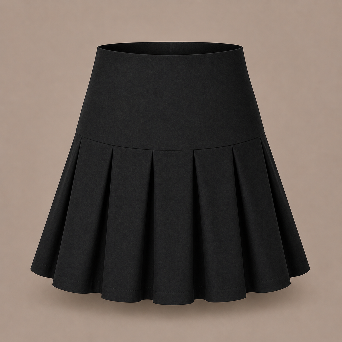 Plain Round Skirts | Pleated Design, High Waist | 3 Colours