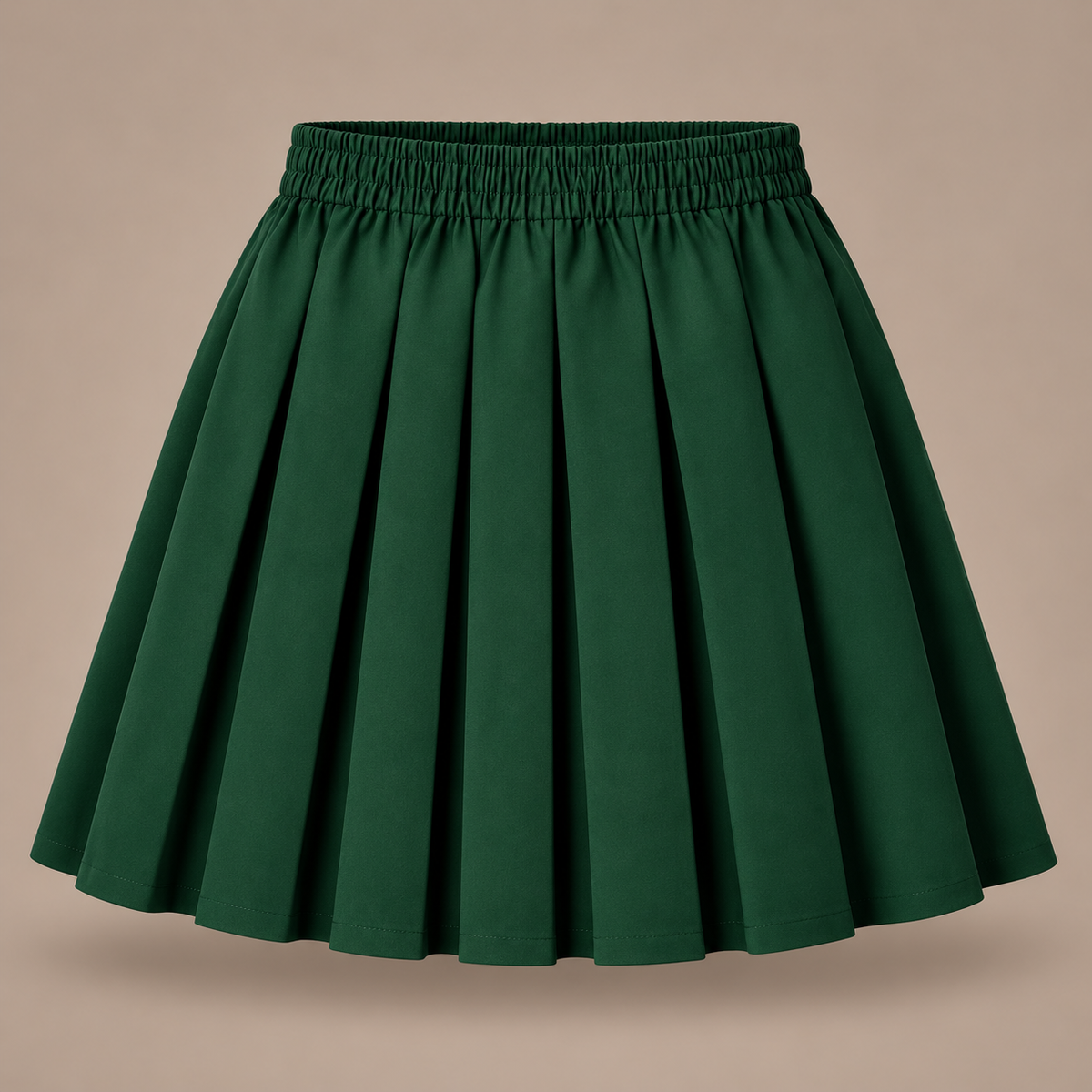 Girls Plain Pull-On Box Pleated School Skirt | 7 Colours